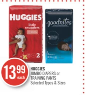 Shoppers Drug Mart Huggies jumbo diapers or training pants offer