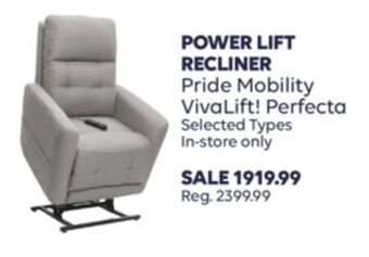 Shoppers Drug Mart Power lift recliner pride mobility vivalift! perfecta offer
