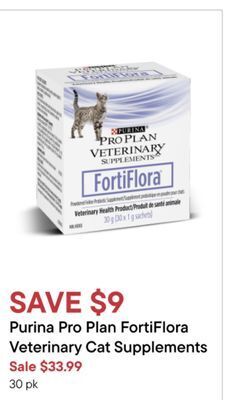 Petvalu Purina pro plan fortiflora veterinary cat supplements offer