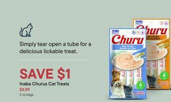 Petvalu Inaba churus cat treats offer