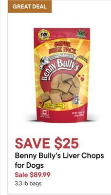 Petvalu Benny bully's liver chops for dogs offer