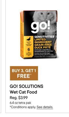 Petvalu Go! solutions wet cat food offer
