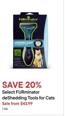 Petvalu Select furminator deshedding tools for cats offer