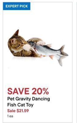 Petvalu Pet gravity dancing fish cat toy offer