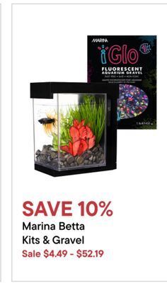 Petvalu Marina betta kits & gravel offer
