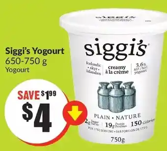 FreshCo Siggi's yogourt offer