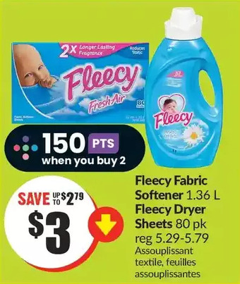 FreshCo Fleecy fabric softener | fleecy dryer sheets offer