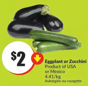 FreshCo Eggplant or zucchini offer