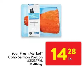 Walmart Your fresh market coho salmon portion offer
