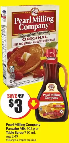 FreshCo Pearl milling company pancake mix or table syrup offer