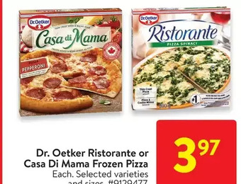 Walmart Dr. oetker ristorante or casa di mama frozen pizza offer