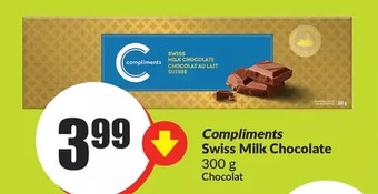 FreshCo Compliments swiss milk chocolate offer