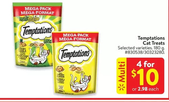 Walmart Temptations cat treats offer