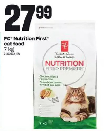 Loblaws Pc nutrition first cat food offer
