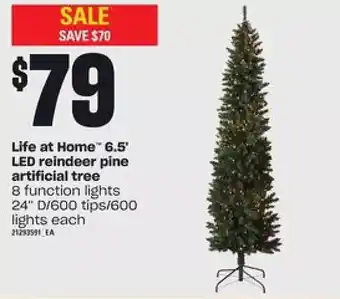 Loblaws Life at home 6.5' led reindeer pine artificial tree offer