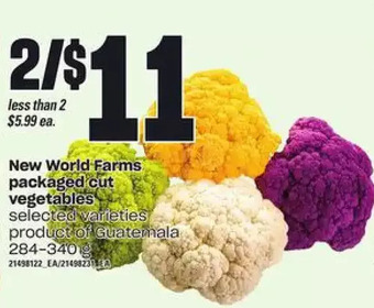 Zehrs Markets New world farms packaged cut vegetables offer