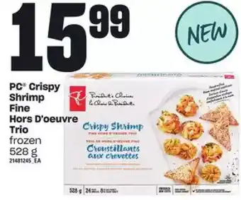 Loblaws Pc crispy shrimp fine hors d'oeivre trio offer
