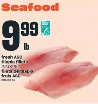 Valu-mart Fresh asc tilapia fillet offer