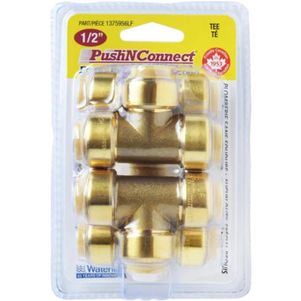 Home Hardware Push'n connect brass fittings: 1/2" tees offer