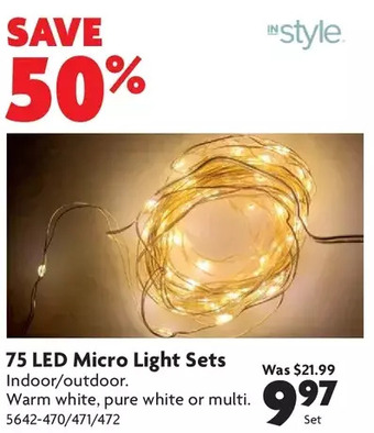 Home Hardware 75 led micro light sets offer