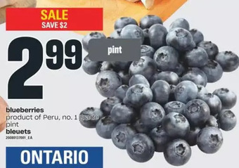 Valu-mart Blueberries offer