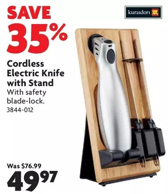 Home Hardware Cordless electric knife with stand offer
