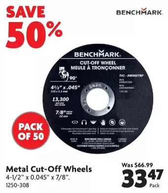 Home Hardware Metal cut-off wheels offer