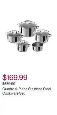 Hudson's Bay Quadro 9-piece stainless steel cookware set offer