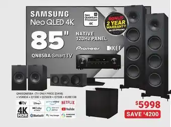 Visions Electronics Samsung 85" tu7000 smart 4k uhd hdr led smart tv offer