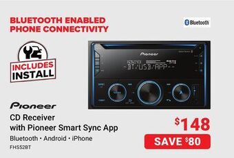 Visions Electronics Pioneer cd receiver with pioneer smart sync app offer