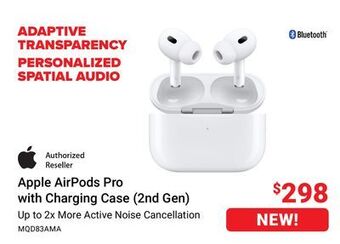 Visions Electronics Apple airpods pro with charging case (2nd gen) offer