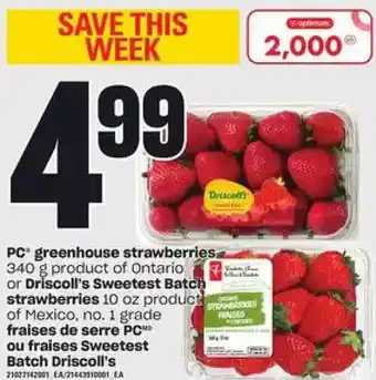 Independent Grocer Pc greenhouse strawberries or driscoll's sweetest batch strawberries offer