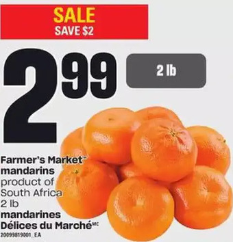 Independent Grocer Farmer's market mandarins offer
