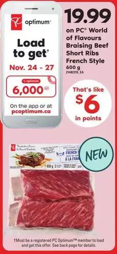 Independent Grocer Pc world of flavours braising beef short ribs french style offer