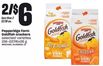 Independent Grocer Pepperidge farm goldfish crackers offer