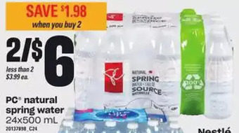Independent Grocer Pc natural spring water offer