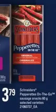 Independent Grocer Schneiders pepperettes on-the-go sausage snacks offer