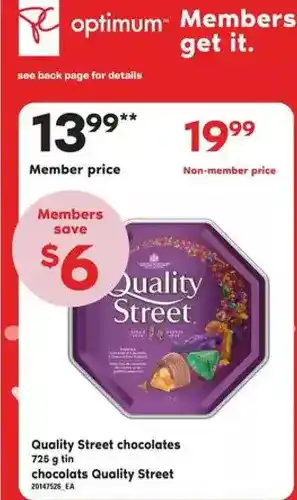 Independent Grocer Quality street chocolates offer