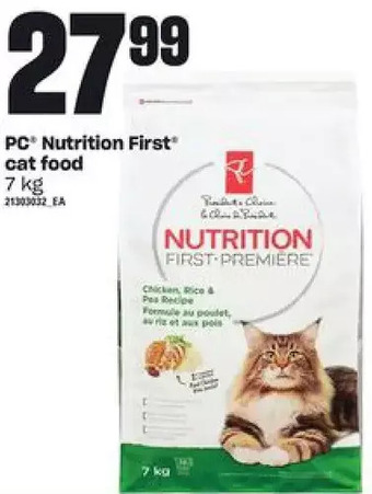 Independent Grocer Pc nutrition first cat food offer