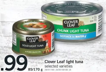 Fortinos Clover leaf light tuna offer