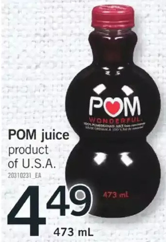 Fortinos Pom juice offer