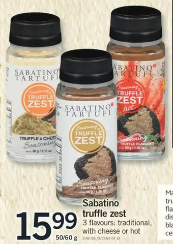Fortinos Sabatino truffle zest offer