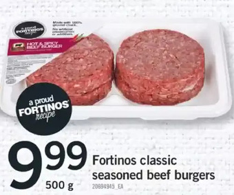 Fortinos Fortinos classic seasoned beef burgers offer