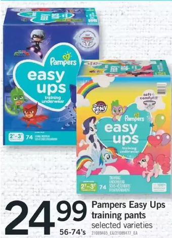 Fortinos Pampers easy ups training pants offer