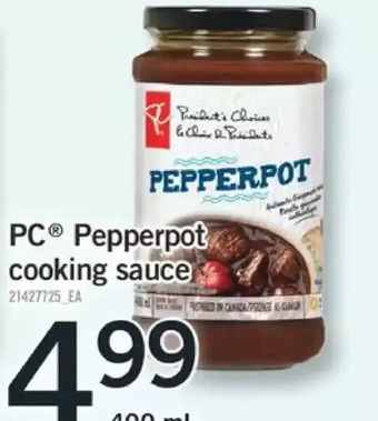 Fortinos Pc pepperpot cooking sauce offer