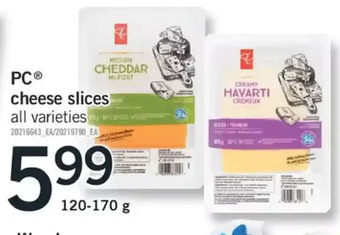 Fortinos Pc cheese slices offer