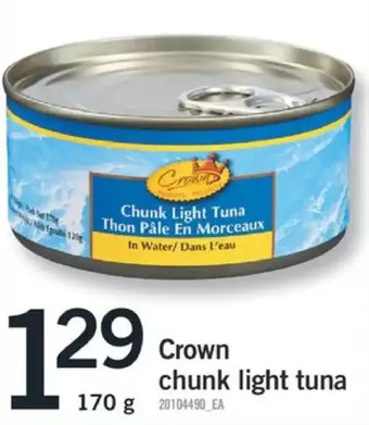 Fortinos Crown chunk light tuna offer