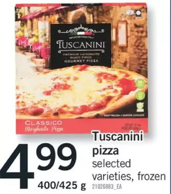 Fortinos Tuscanini pizza offer