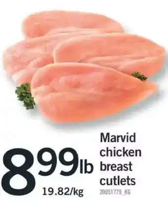 Fortinos Marvid chicken breast cutlets offer