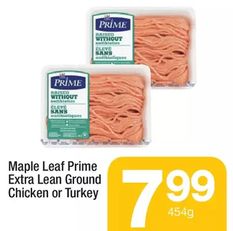 Highland Farms Maple leaf prime extra lean ground chicken or turkey offer